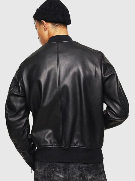 DIESEL L-JOSEPH Leather bomber jacket – Greet Silk
