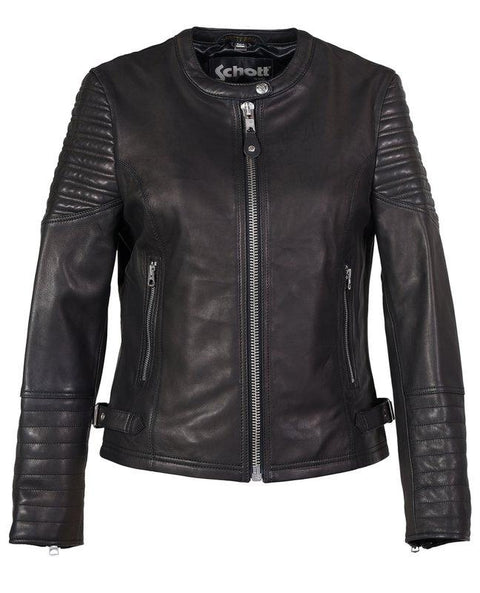 SCHOTT NYC Womens Lambskin Cafe Jacket