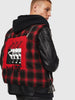 DIESEL L-NORMAN Leather jacket with triple-layer effect