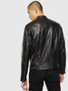 DIESEL L-BOY Biker jacket with tonal stripes