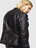 DIESEL L-IGE Biker jacket with padded detailing