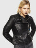 DIESEL L-IGE Biker jacket with padded detailing