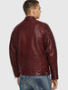DIESEL L-SHIRO Panelled leather biker jacket