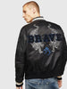 DIESEL L-KHARKOV Bomber jacket in nylon and leather