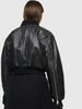 DIESEL L-MANUA Leather biker jacket with zip sleeves