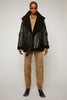 ACNE STUDIOS Shearling aviator jacket black / black