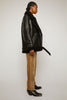 ACNE STUDIOS Shearling aviator jacket black / black