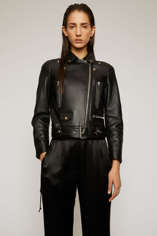 ACNE STUDIOS Cropped biker jacket black