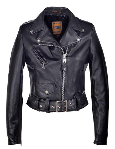 SCHOTT NYC Women's Cropped Perfecto® in Lambskin Leather Jacket