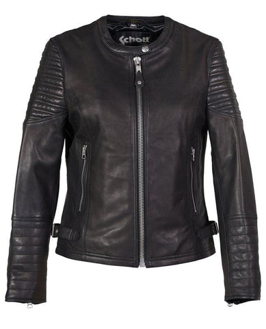 SCHOTT NYC Womens Lambskin Cafe Jacket