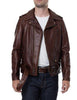 Schott NYC Waxy Natural Cowhide 50's Perfecto® Motorcycle Leather Jacket