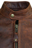 Schott NYC Unlined Cowhide Cafe Racer Leather Jacket