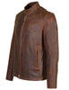 Schott NYC Unlined Cowhide Cafe Racer Leather Jacket