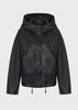 EMPORIO ARMANI  Nappa leather blouson with drawstring hood