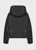 EMPORIO ARMANI  Nappa leather blouson with drawstring hood