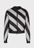 EMPORIO ARMANI  Glove-like lamb nappa leather bomber with two-tone bands
