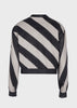 EMPORIO ARMANI  Glove-like lamb nappa leather bomber with two-tone bands