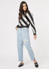 EMPORIO ARMANI  Glove-like lamb nappa leather bomber with two-tone bands