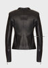 EMPORIO ARMANI  Glove-like lamb nappa leather jacket with satin trim