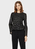 EMPORIO ARMANI  Lambskin nappa leather jacket with floral organza embroidery