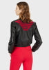 EMPORIO ARMANI  Lambskin nappa leather bomber with embroidered maxi eagle