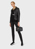 EMPORIO ARMANI  Semi-aniline lambskin nappa leather jacket with studs