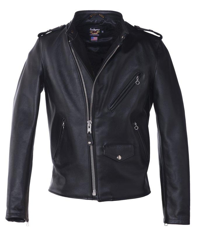 Schott NYC Cafecto Steerhide Hybrid Cafe Racer Asymmetrical