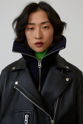 ACNE STUDIOS Leather biker jacket black