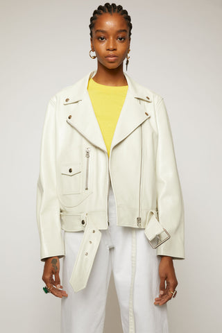 ACNE STUDIOS Biker jacket ivory white
