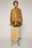 ACNE STUDIOS Distressed-suede biker jacket antique brown