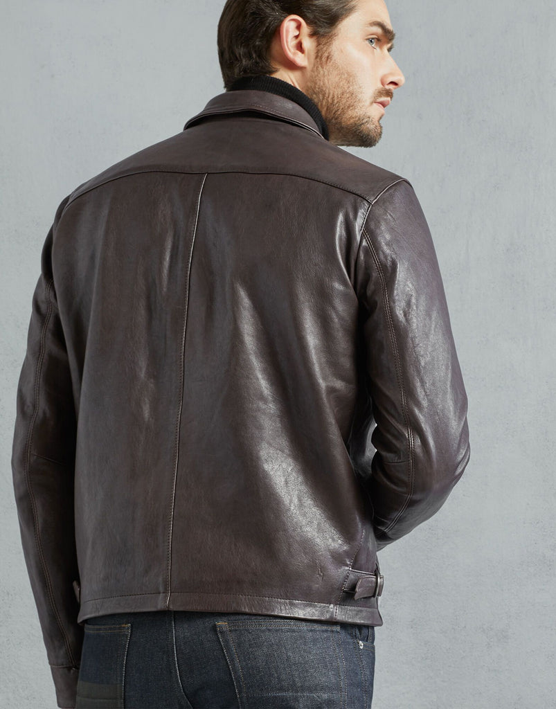 BELSTAFF COOPER LEATHER JACKET In Brown Nappa Leather