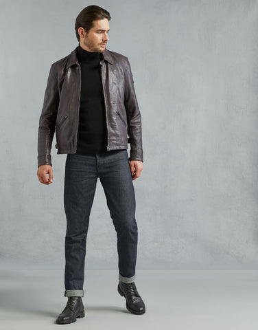 BELSTAFF COOPER LEATHER JACKET In Brown Nappa Leather