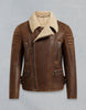 BELSTAFF SHEARLING FRASER JACKET In Lightweight Chocolate Brown Shearling Leather