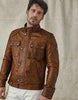 BELSTAFF GANGSTER 2.0 JACKET In Cognac Signature Hand-Waxed Leather