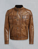 BELSTAFF GANGSTER 2.0 LEATHER JACKET In Burnish Gold Leather