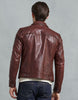 BELSTAFF LOWELL LEATHER JACKET In Dark Amarone Hand Waxed Leather
