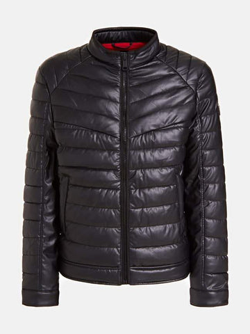 GUESS PADDED FAUX LEATHER PUFFER