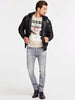 GUESS FAUX LEATHER BOMBER