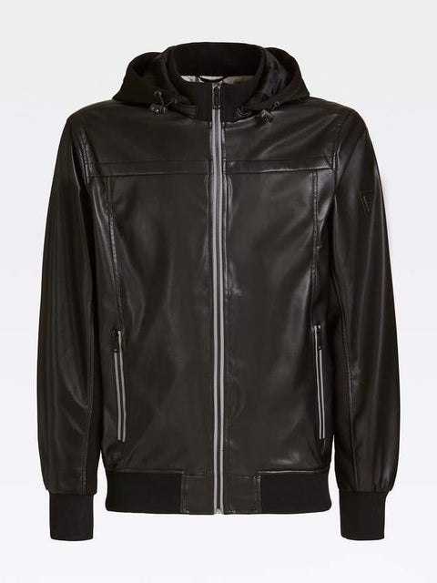 GUESS FAUX LEATHER BOMBER