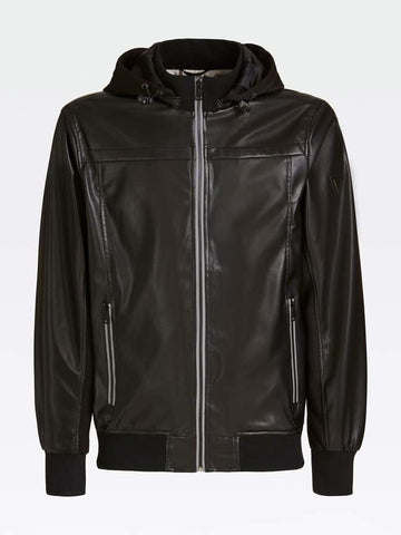 GUESS FAUX LEATHER BOMBER