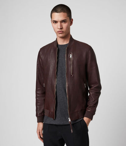 ALLSAINTS MASON LEATHER BOMBER JACKET