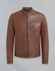 BELSTAFF PELHAM LEATHER JACKET In Vegetable Dark Tudor Tanned Nappa Leather