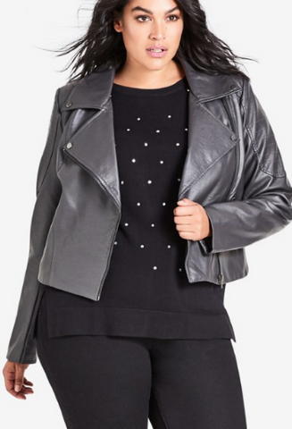 CITY CHIC Zip Biker Jacket