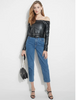 GUESS OFF-THE-SHOULDER MOTO JACKET