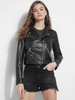 GUESS VENOM CROPPED MOTO JACKET