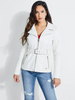 GUESS THERESE BELTED FAUX-LEATHER JACKET