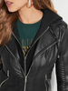 GUESS FAUX-LEATHER CONVERTIBLE HOODED MOTO JACKET