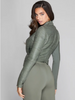 GUESS SHAYNA DRAPE LEATHER JACKET