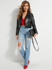 GUESS VENOM LEATHER MOTO JACKET