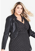 CITY CHIC Cropped Biker Jacket - black